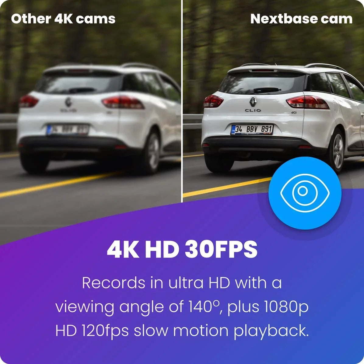 Recording True 622GW in Nextbase High-Definition Car Ultra 4K Automatic Cam Camera 30fps Dash