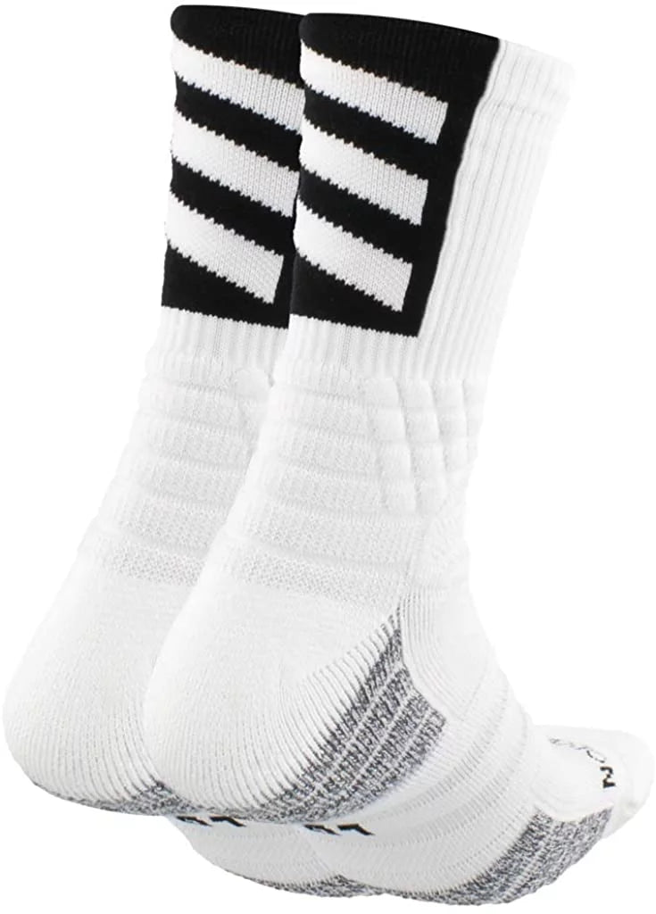 X-Large White/Black (1-Pair) Socks Creator Crew Unisex-Adult adidas Basketball 365