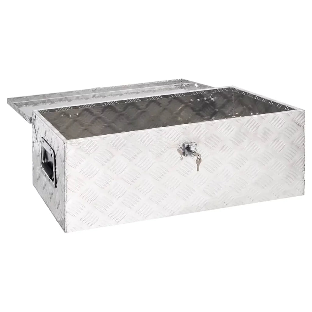 Storage Trailer Anself x Aluminum Camping Box Trip Toolbox Garage, Truck Case Inches 18.5 W Box Vehicle, x H) 35.4 13.2 for Organizer x Lockable (L Tool Underbody Silver x