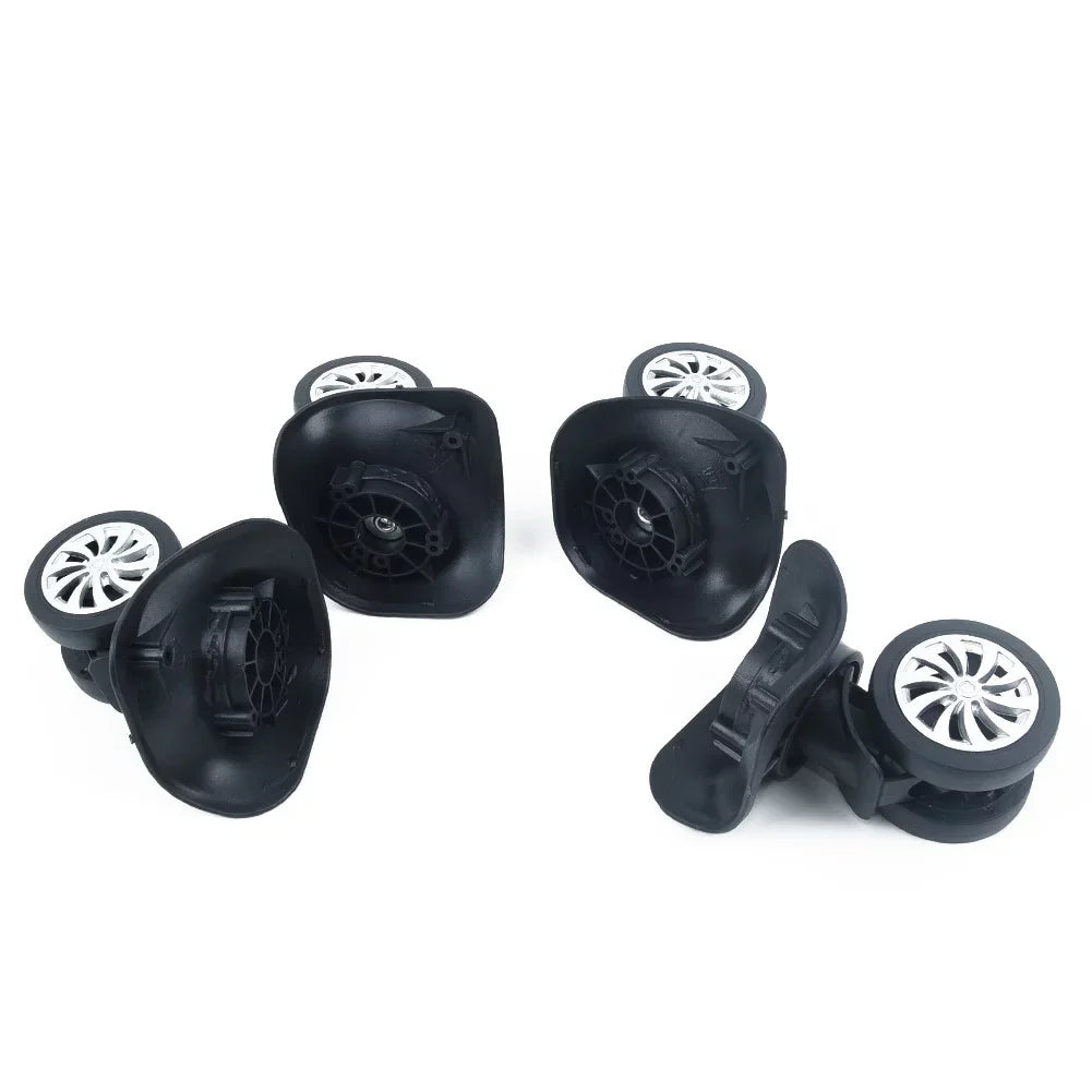 Set Universal Replacement Black Suitcase Wheels 4 Wheel Yuri Swivel Luggage