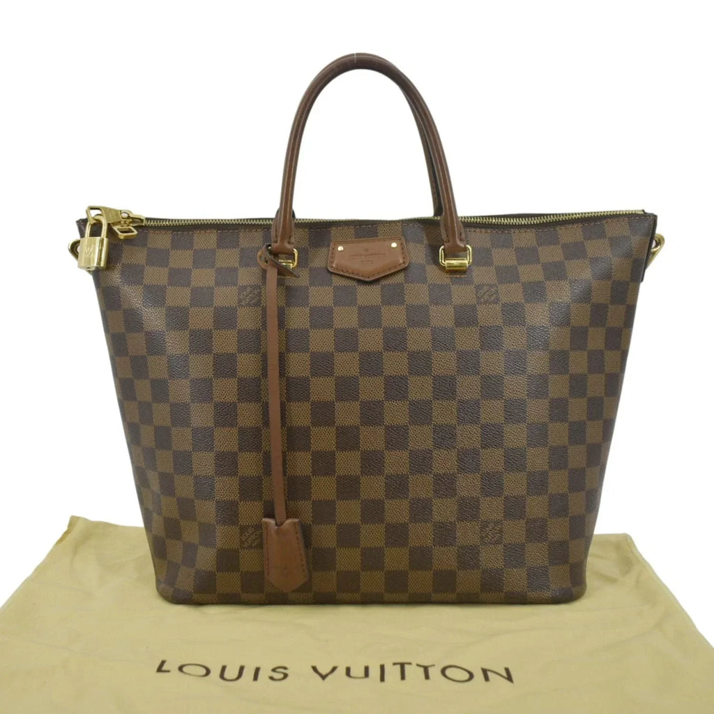 Tote Damier Brown VUITTON LOUIS Pre-owned Bag Belmont Ebene