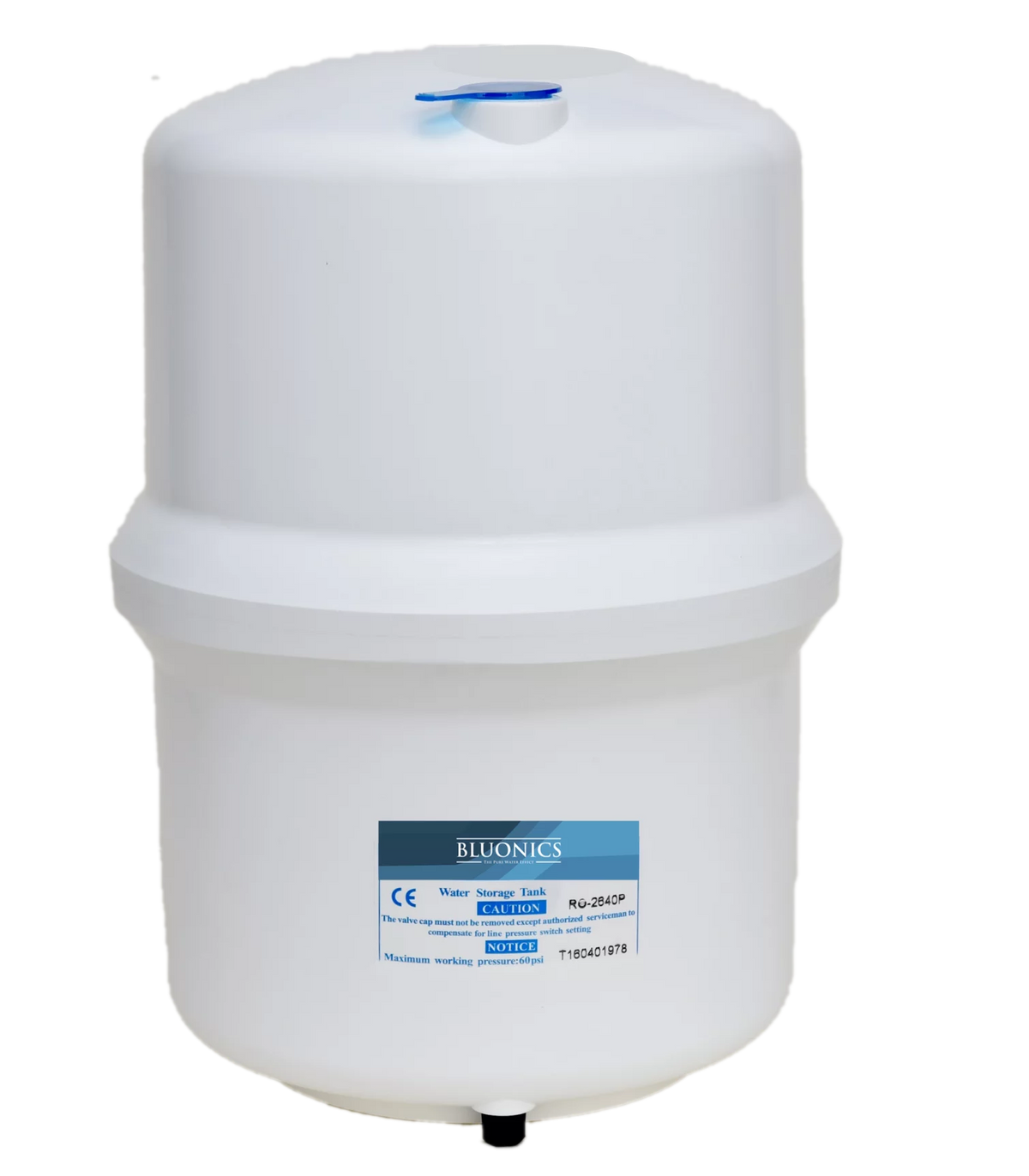 Reverse Storage Bluonics Osmosis RO 4 for Gallon Pressurized Tank Valve Systems, Ball Water with