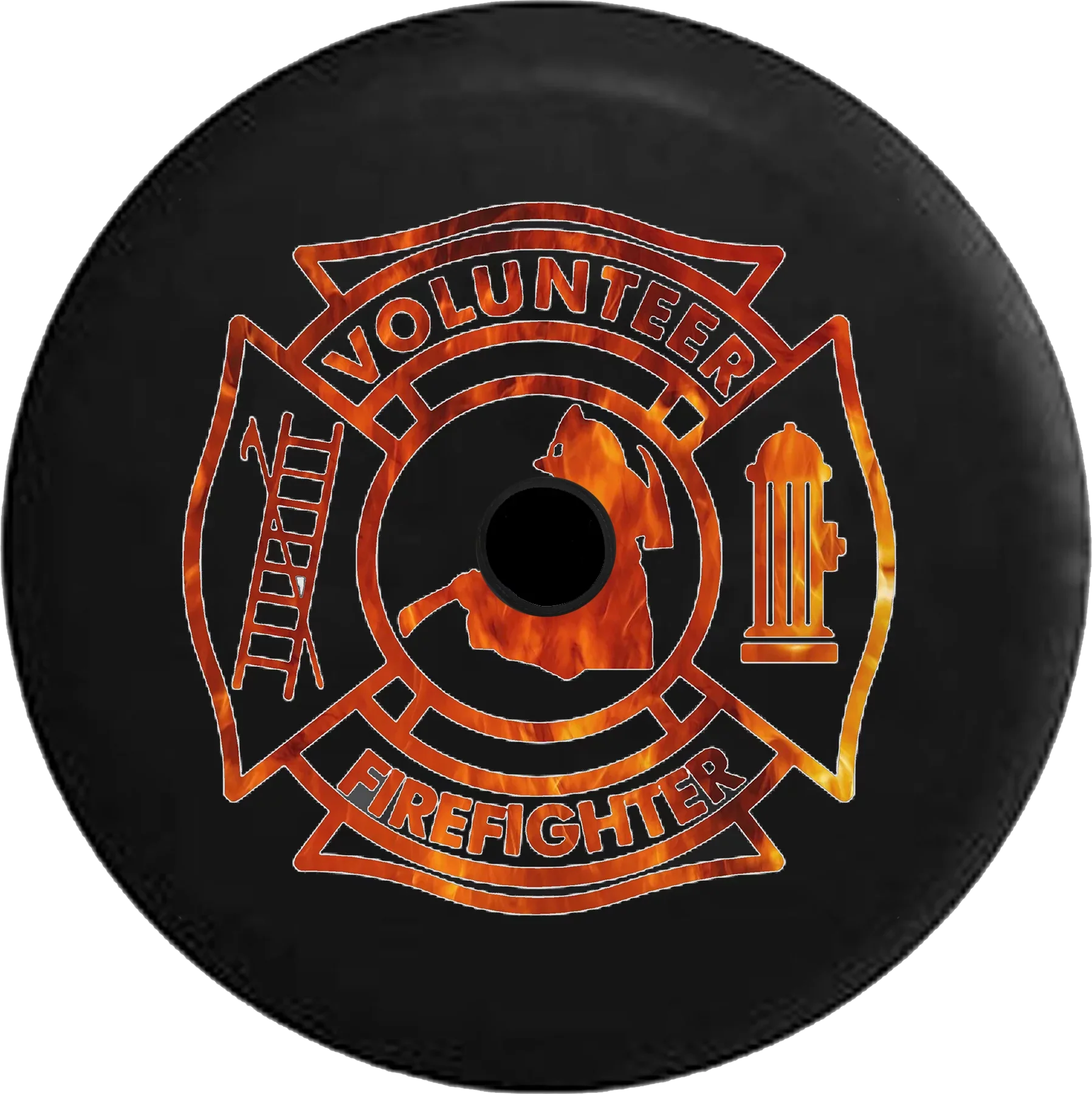 2019 RV 2018 Firefighter Cover 33 for Tire Smoke Inch Backup Camera Jeep Spare Department JL Volunteer Wrangler