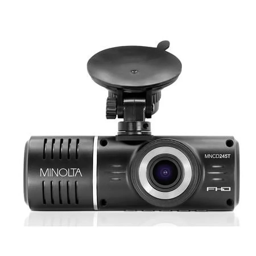 and Recording, Camera HD Black Rear MNCD245T Screen Full 3-Channel 2.45" Dash LCD Front with View