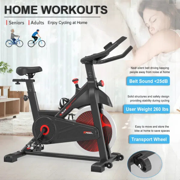 Bike Fitness Comfortable Bike Cycling Stationary, Gym with Workout Home Exercise