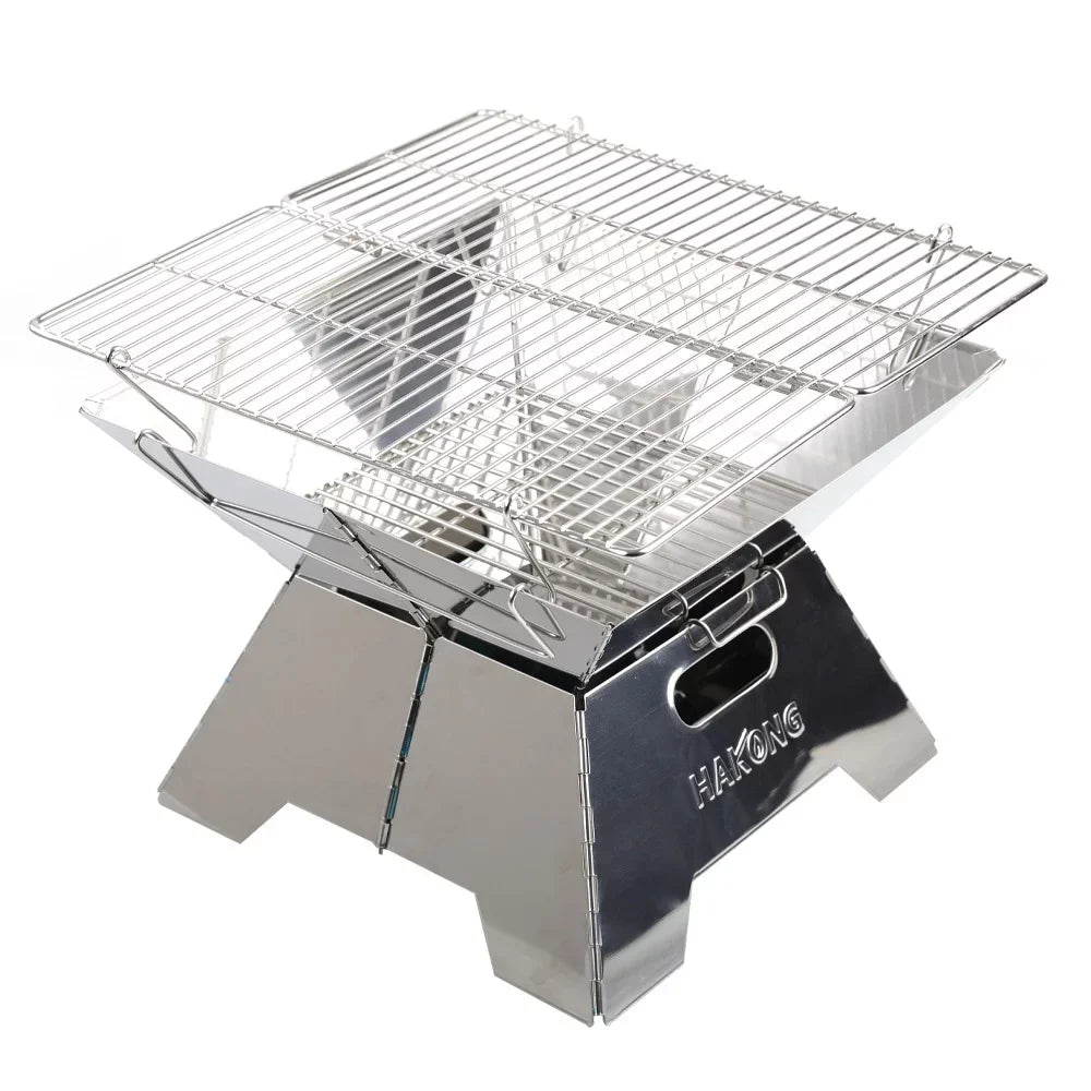 Grill Portable Barbecue and HAKONG BBQ Foldable Traveling Picnic Design for Steel Stainless Perfect