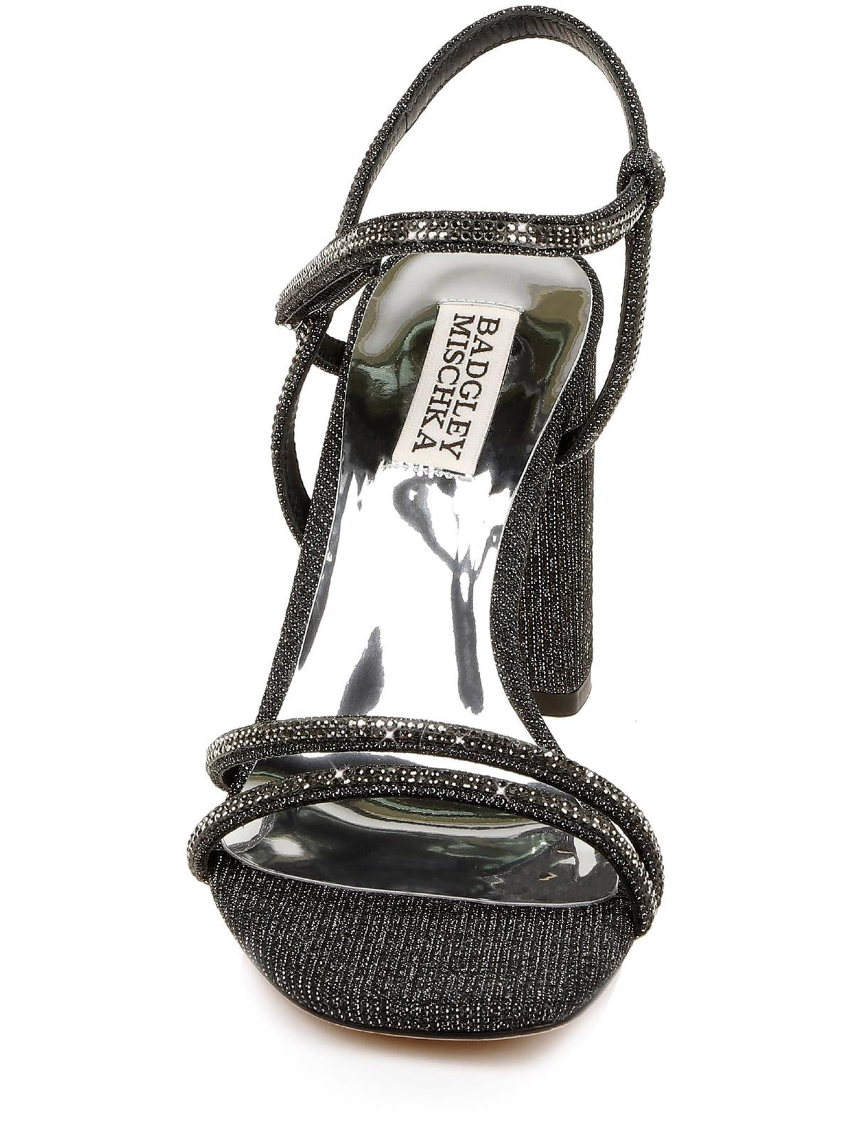 Heels Rebekah Shimmer Womens Strappy Mischka Block Badgley