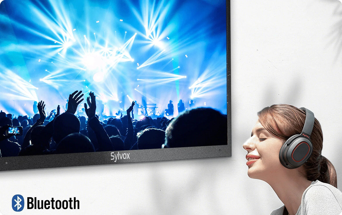 Restored Brightness, Smart Outdoor (Refurbished) TV, Bluetooth 55" Waterproof High Pool Outdoor APP, TV, SYLVOX 4K 2000nits UHD Support Series Outside Sun IP55 Full WiFi Built-in Television