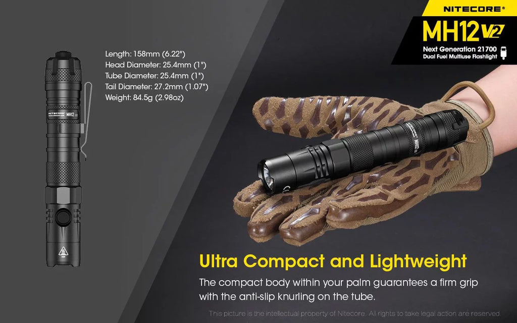 XP-L2 -1200 Nitecore NL2150HPi (Included) -21700 Combo: V2 V6 Flashlight + Battery 21700 5000mAh LED Battery Lumens CREE MH12