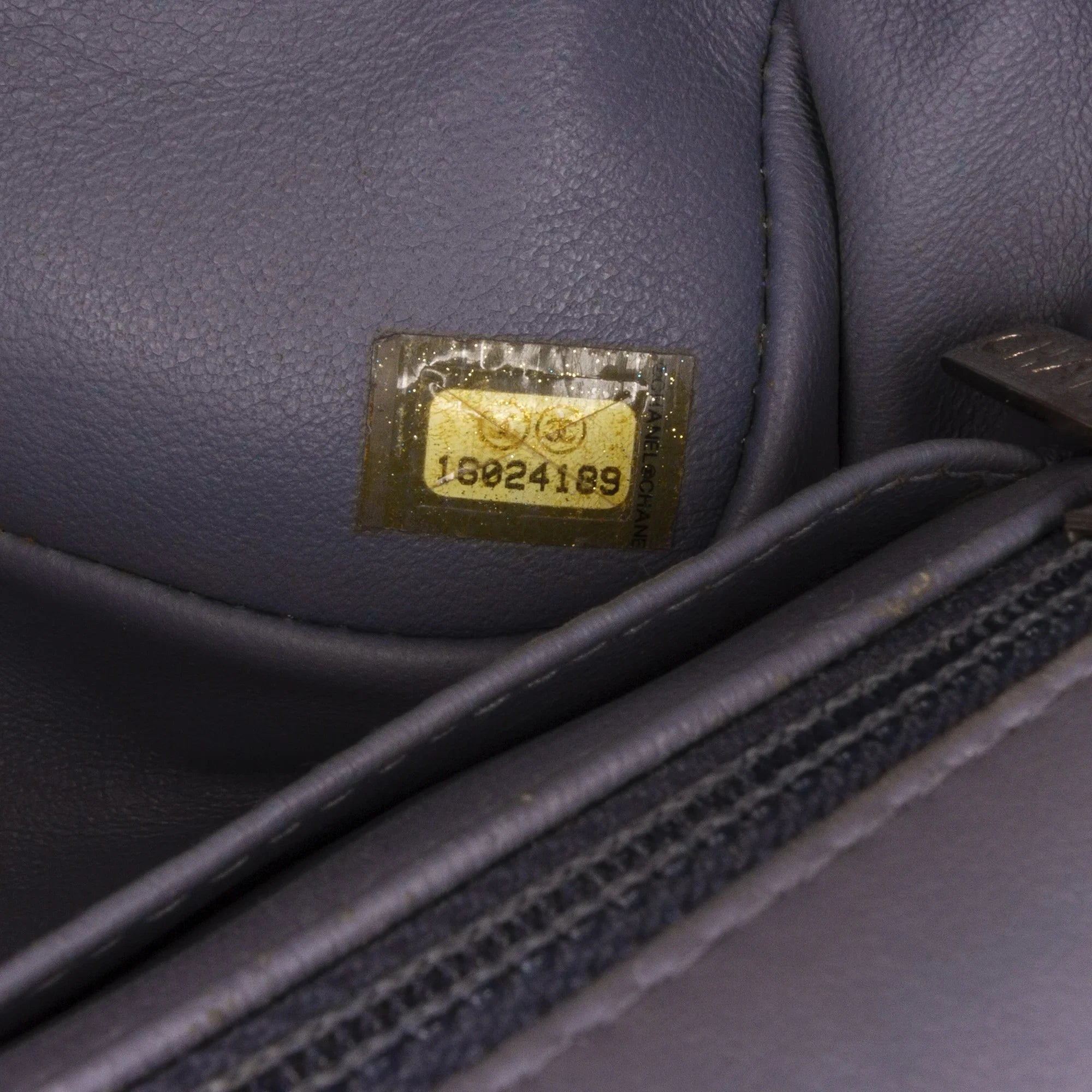 Classic Chanel Mini Flap Leather Lambskin Pre-Owned Authenticated (Fair) Single Bag Unisex Crossbody Rectangular Gray
