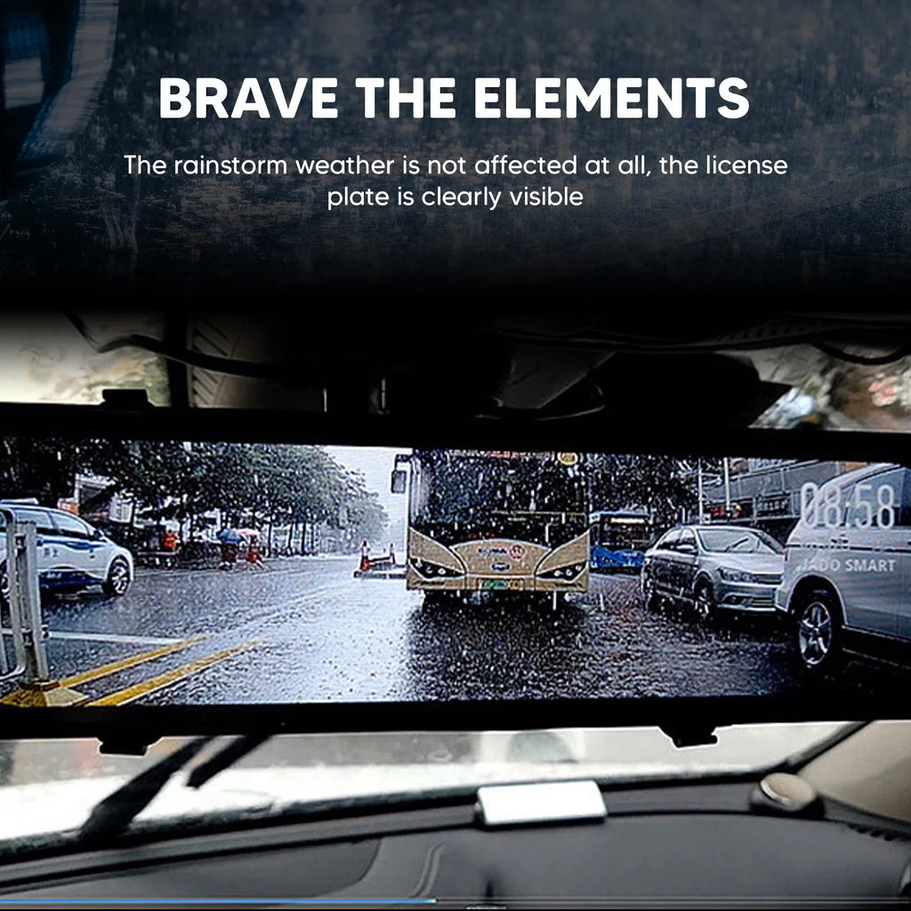 Mirror Recorder GPS Video DVR View Kits 12"Dual Night Cam Rear Car Camera Dash