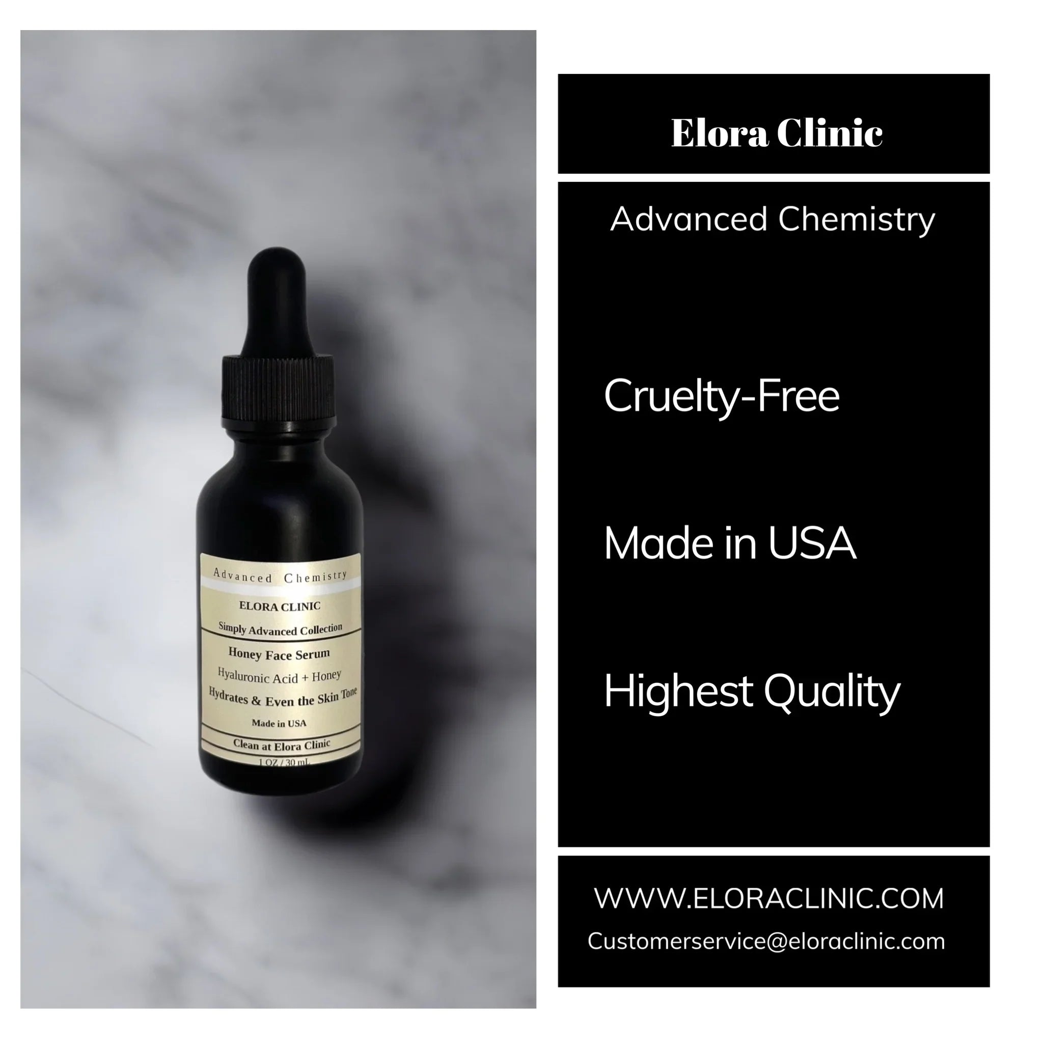 '- Elora Serum Serum Oil Hydrating Acid Clinic - Water Acid Based Free Honey and - Hyaluronic Hyaluronic Honey + Honey Deeply -