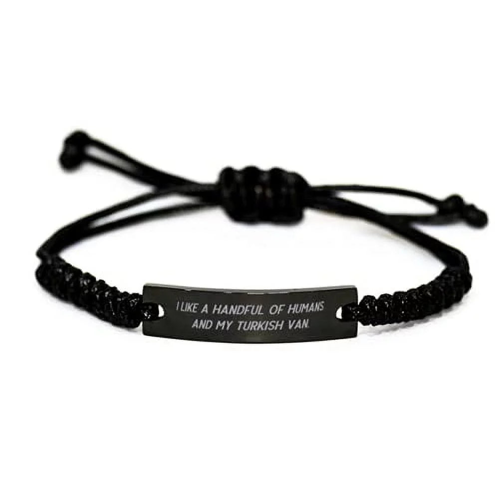 Van My. Turkish Van I Bracelet, of Gifts, Rope Cat Bracelet Black Like for Turkish a Cat and Lovers Humans Cat Handful Engraved Best