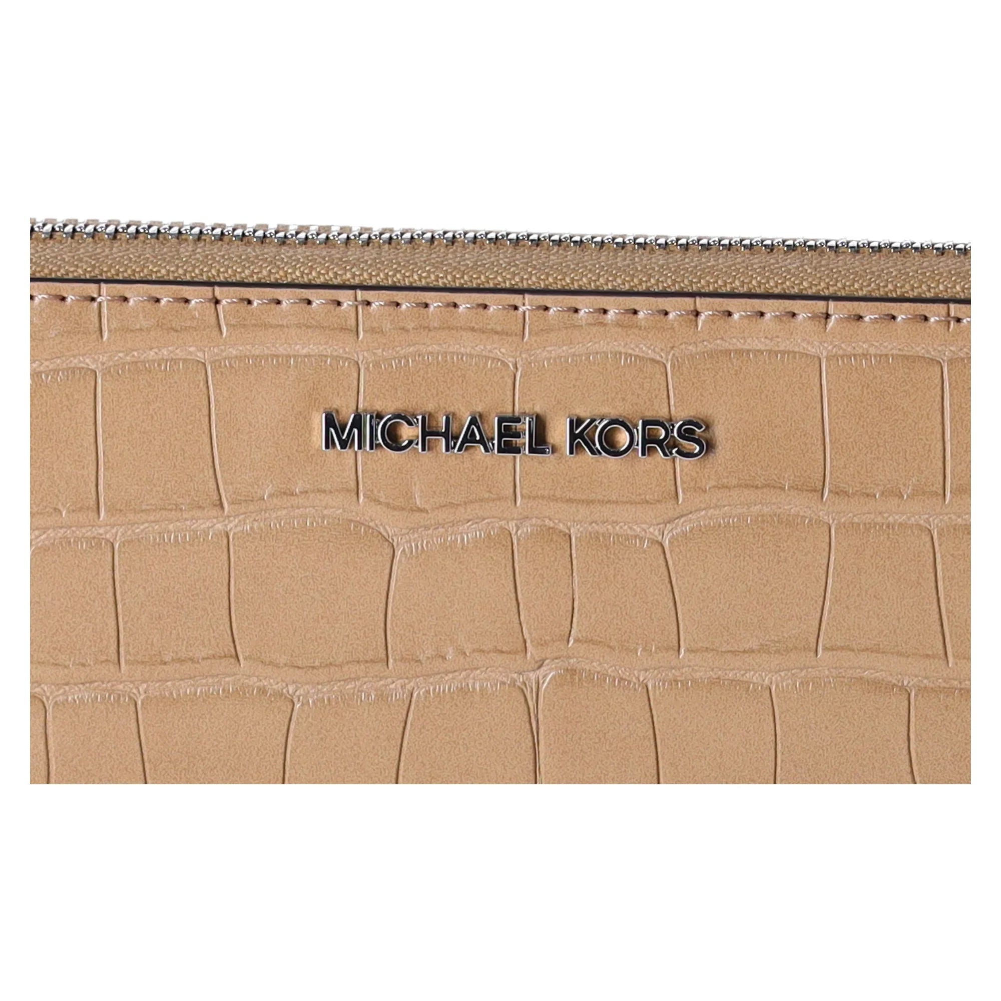 Embossed Travel Continental Croc Wallet Camel Set Large Kors Michael Jet