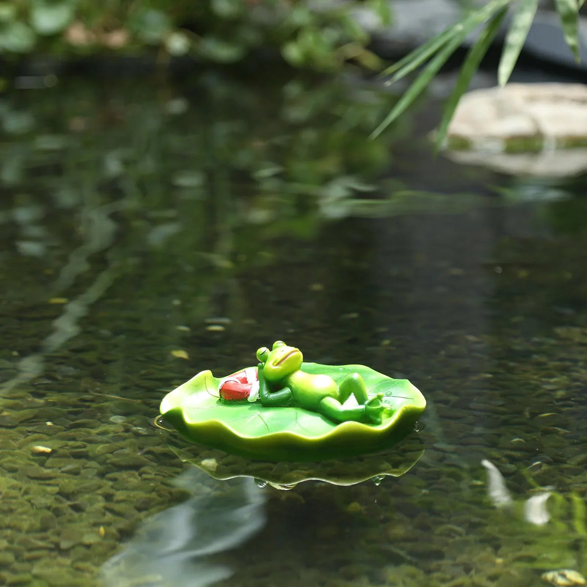 Decor Pool Ornament for Animals Office Tabletop DIY Water Simulation Crafts Frog Floating Accessories Statue Figurine Shelf Garden