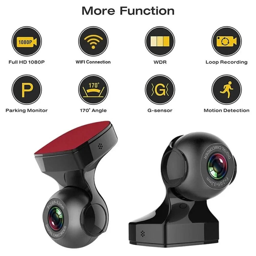 Car Recorder HD - Cam WiFi 170&deg; Dash 1080P Cam Camera