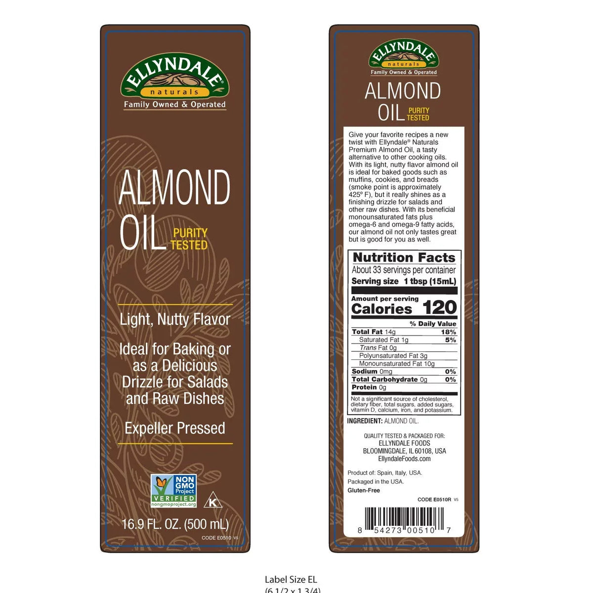 oz Foods Ellyndale NOW Naturals - fl Oil 16.9 Almond