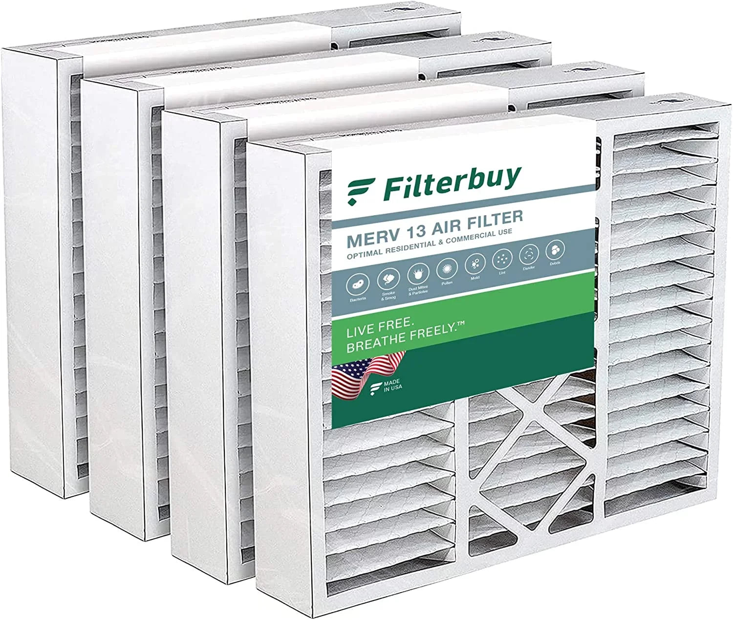 for Air Amana 13 HVAC and Furnace Goodman Pleated AC MERV 22x24x5 Filters (4-Pack) Filterbuy