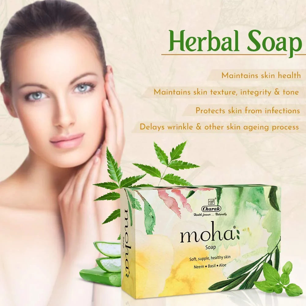 Gel, Moha With & 100 Pamer Face Bathing Of Soap, Vera Soap X Body Gram Goodness 3 & Herbal Aloe Unisex Product Soap, Basil Neem,