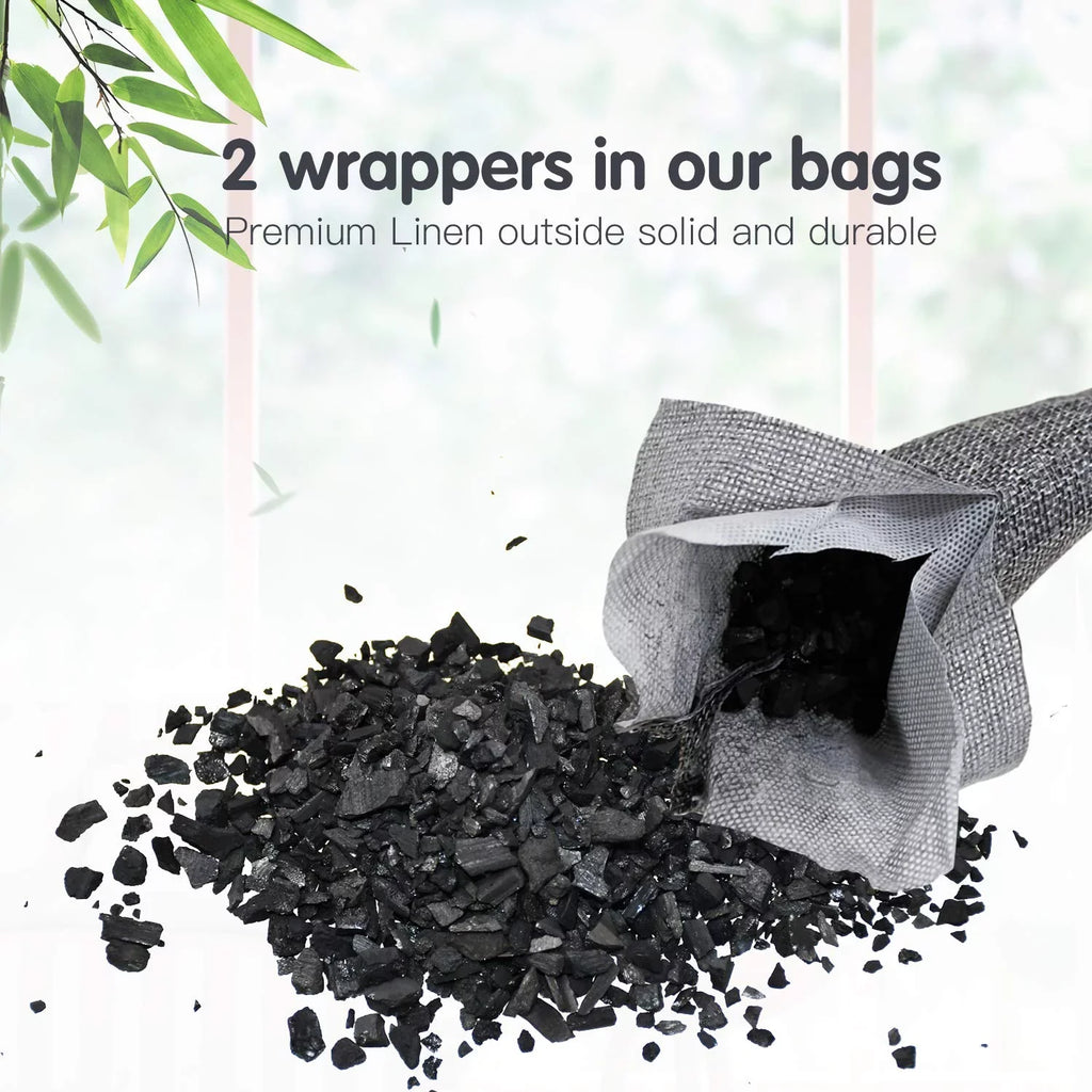 Bamboo Eliminating Charcoal Freshener, for Charcoal Air Odor Eliminators, Air 24 Car Air Charcoal Bags Bags, and Purifying Bag Purifying Closet Purifier, Shoes, Natural Odor Pack Home Activated
