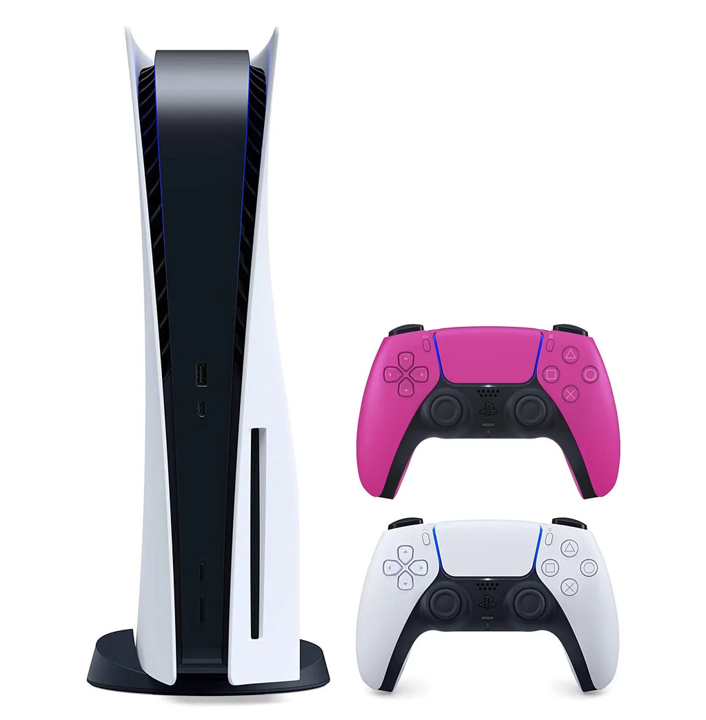 Disc) Sony Station - Controller Dual Bundle Pink 5 and Playstation with Disc Version Nova (Sony Charging PS5 Extra