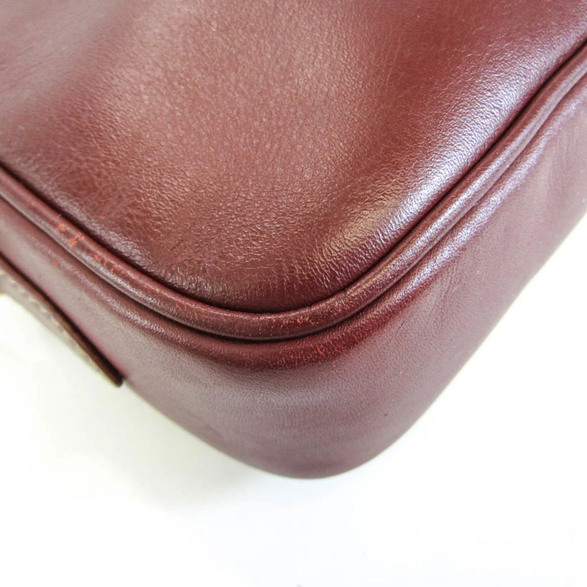 Bordeaux Cartier (Good) Must Leather Bag Women's Pre-Owned Shoulder