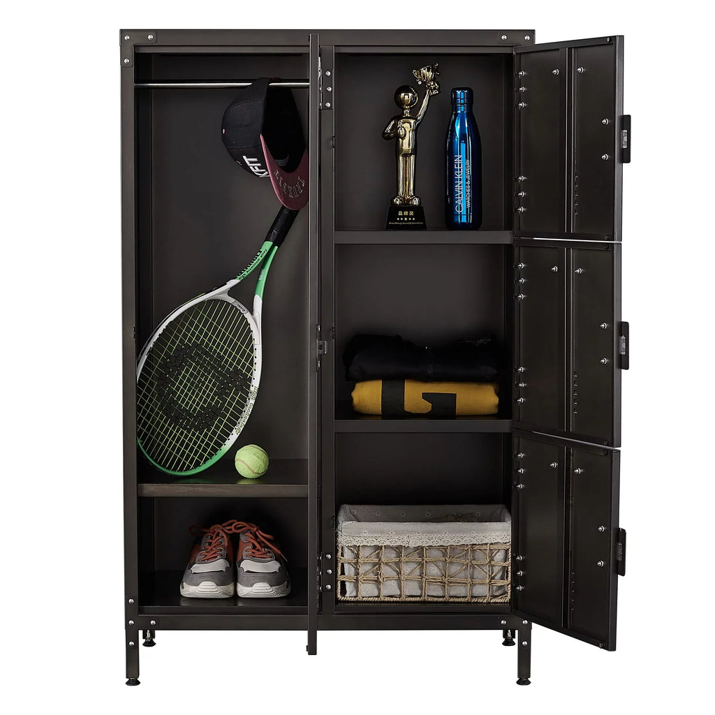 Metal Door Lockers Staff,Home Steel for with Lockable for Office Sundries,Gym,School Storage Cabinet 4 Employees,71" STANI