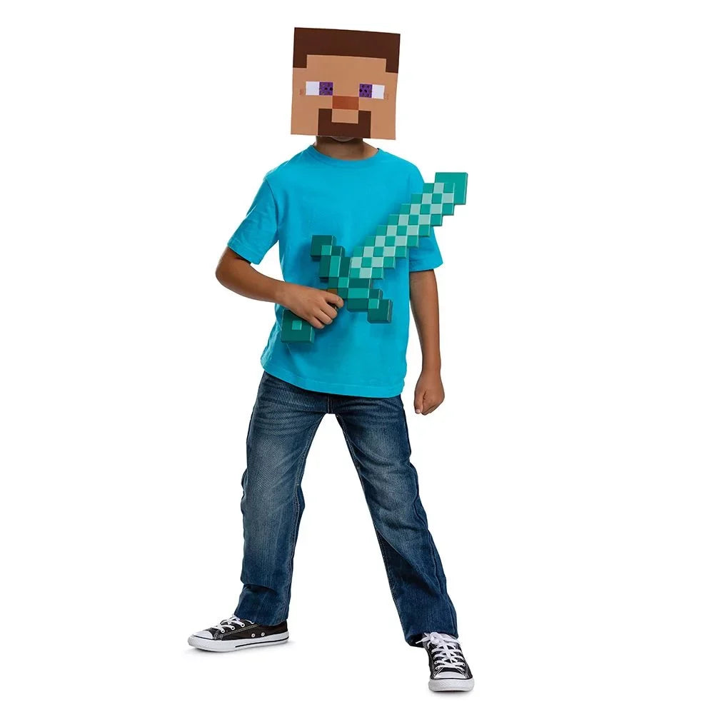 Mask Child Minecraft Set and Accessory Sword