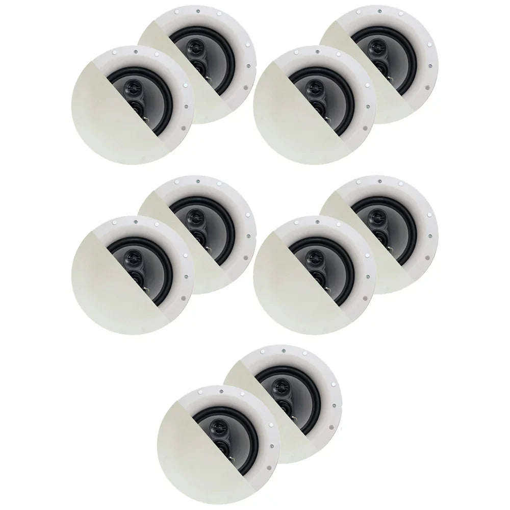 3 Pair Frameless Acoustic Speaker Audio CSic84 8" Way 5 Pack Home Ceiling In Theater Speakers