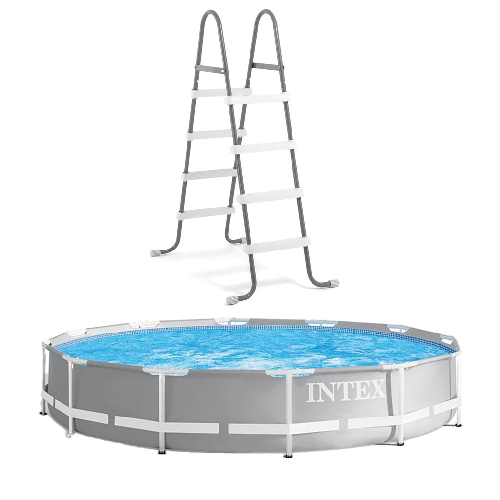 Ground Bundled Pool Ladder Ground Swimming 30" Above with Prism x 48" Frame 12'
