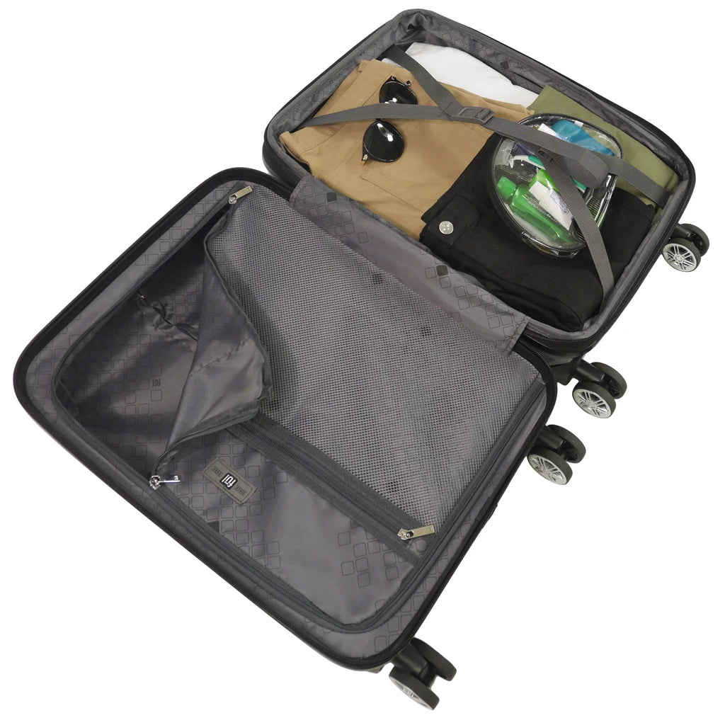 Impulse with Rolling Suitcase Ombre Wheels, Spinner Hardshell Carry 22 Blue Luggage, Inch On