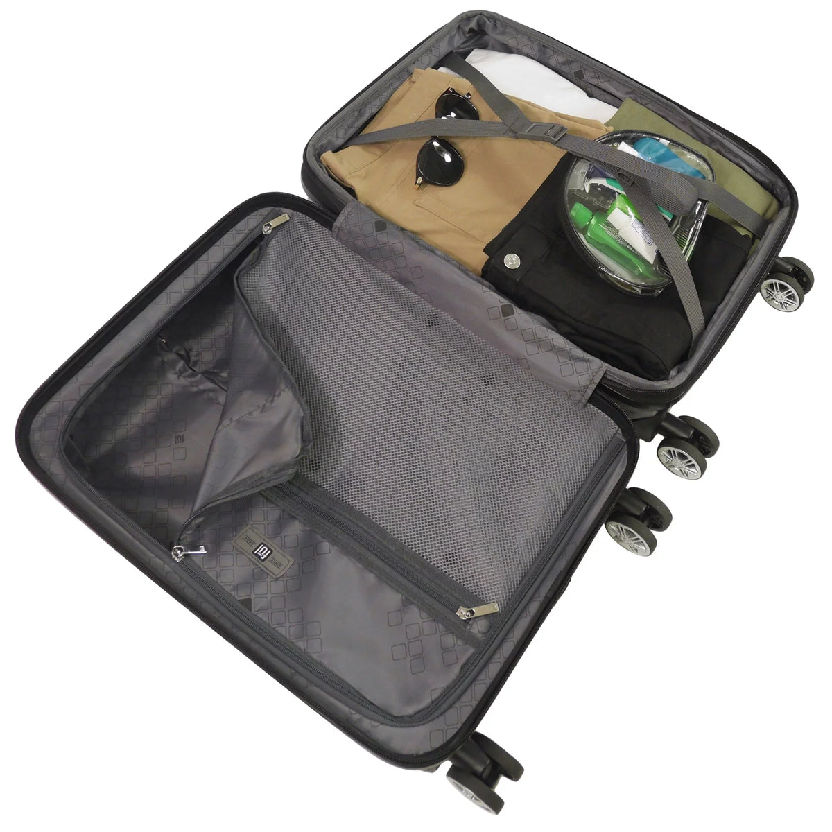 Impulse with Rolling Suitcase Ombre Wheels, Spinner Hardshell Carry 22 Blue Luggage, Inch On