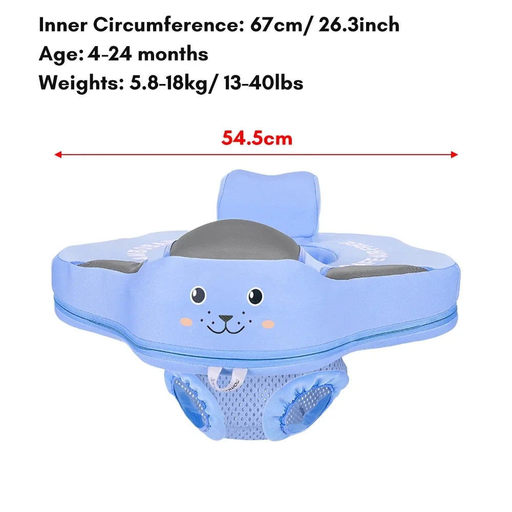 Mambobaby Months Non-Inflatable Baby for Swimming B504 Mambobaby Baby with Safety Seat Seat Summer Float 4-24 Ring Pool