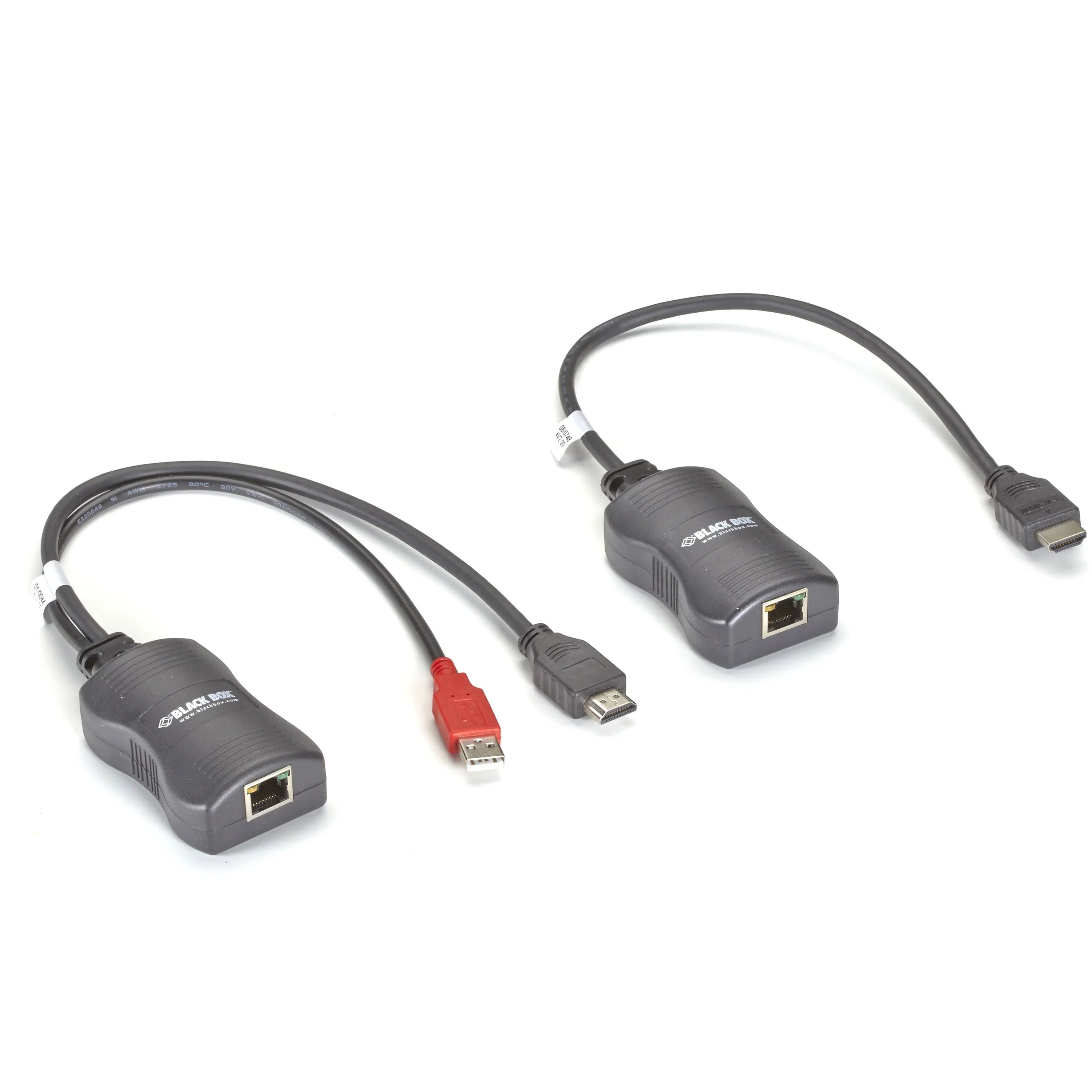 Box Line-Powered Kit, Black Extender Over CATx HDMI