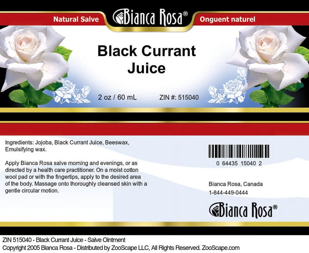 Rosa (2 Body Bianca Ointment, Black Salve Juice - Zin: Hand and 515040) Currant oz, 3-Pack,