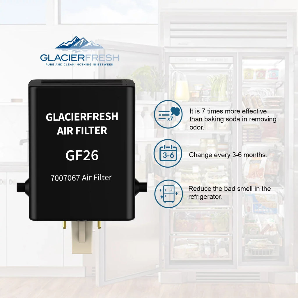 Filter Refrigerator 1 FRESH Air Replacement Air GLACIER Filter, 7007076 Pack for
