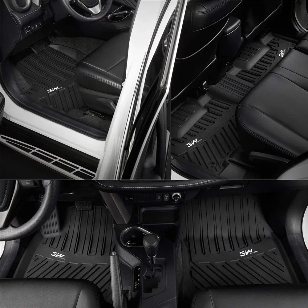 TPE Include & Front Floor Row Black for Floor Weather 1st All Forester Protection Liners Floor Full 2nd and 3W 2019-2023 Automotive Set Subaru Mats Mats TPE Rear, Custom
