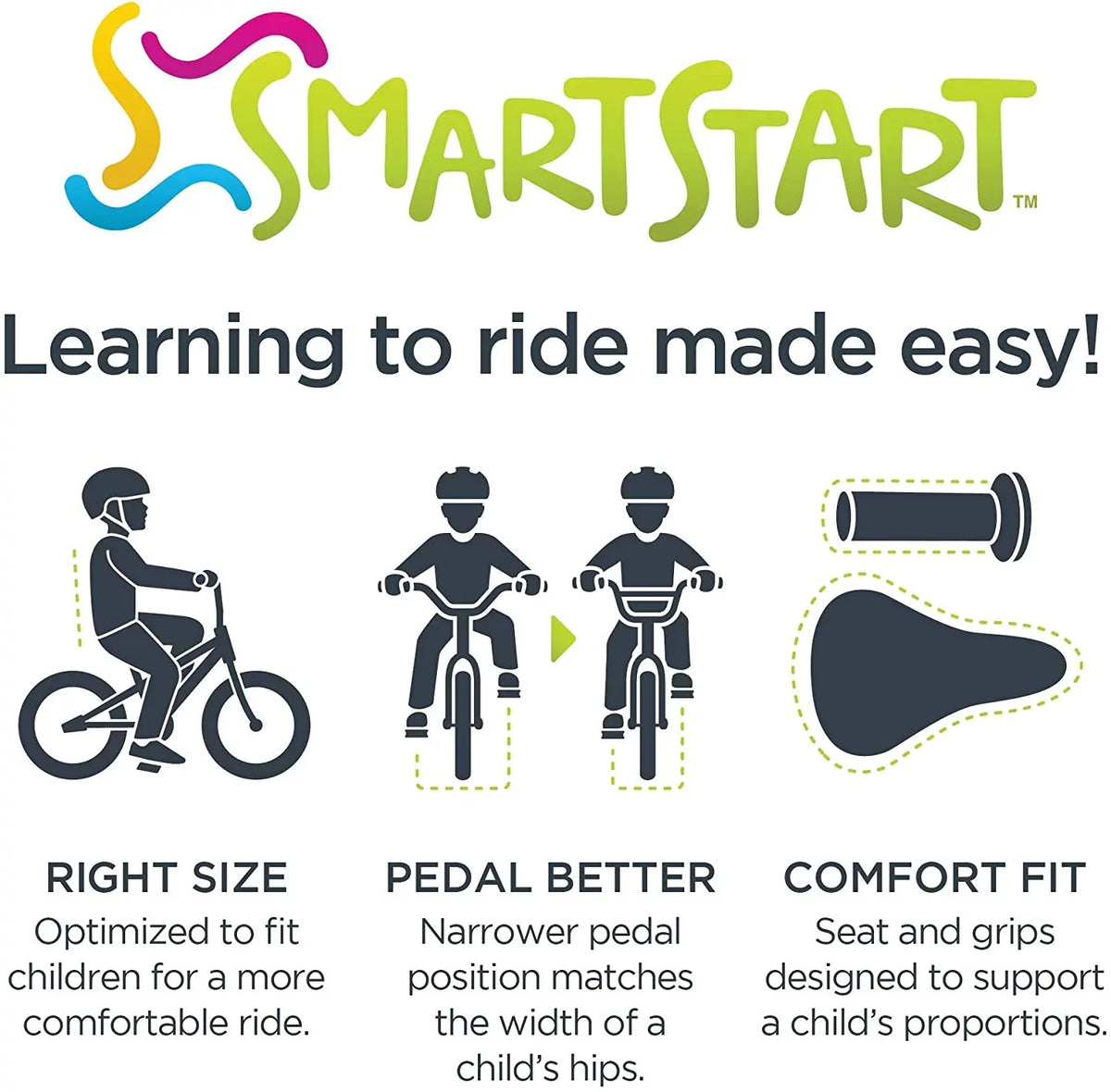 Seat Wheels Toddlers and for Black, Bike Years 2 Koen inch for Adjustable Boys Training Up, Ages Schwinn Kids, and 14 Wheels,