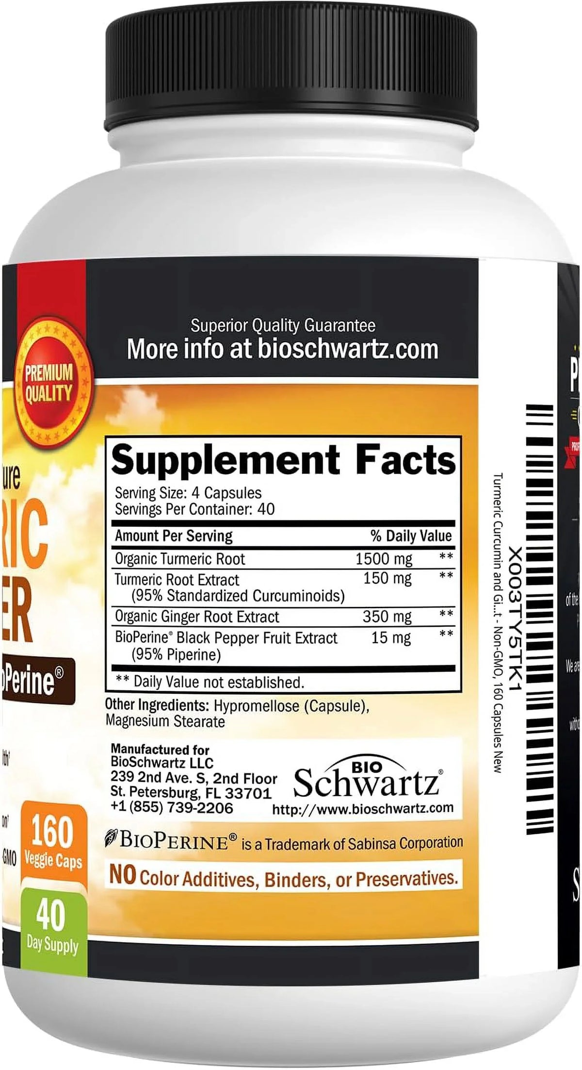 | and Ct BioSchwartz root with Max Absorption BioPerine Turmeric Potency and Ginger 160 |