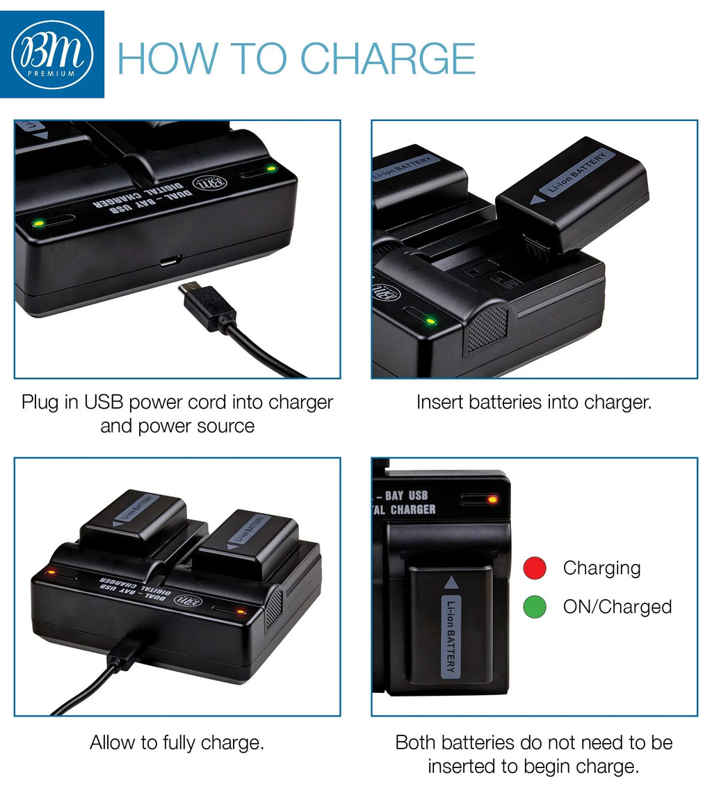 and II for a5000 2 a6000 Cameras a7 a3000 a6500 III, II, Dual 7 IV Charger a6400 Alpha II A7s a7R a6300 BM NP-FW50 Batteries A6100 DSC-RX10 A7 Sony
