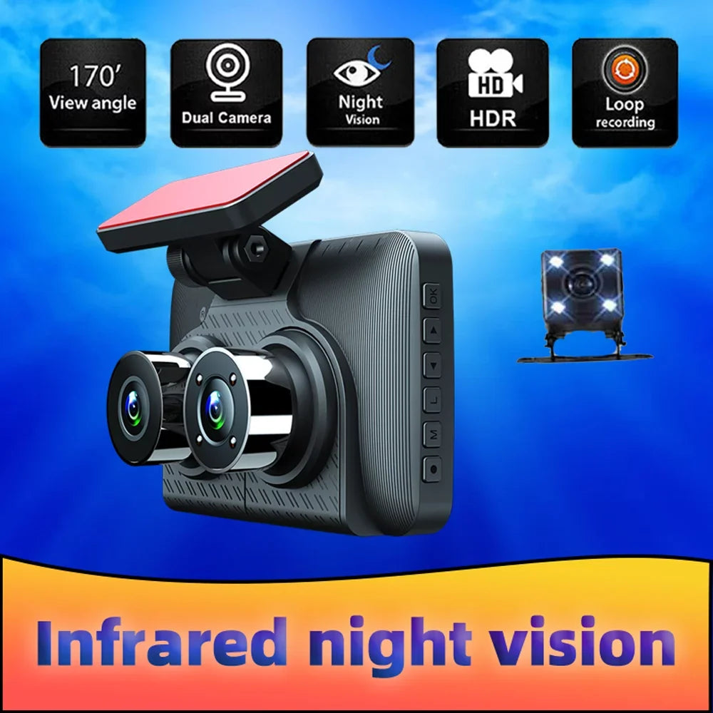 Dash Auto Mirror Recorder Car Cam, Recording Safety Rearview Apexeon 4in Clear Driving Camcorder, Car Video