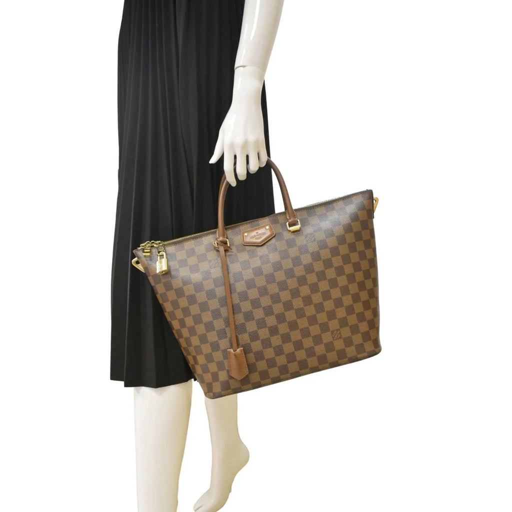 Tote Damier Brown VUITTON LOUIS Pre-owned Bag Belmont Ebene