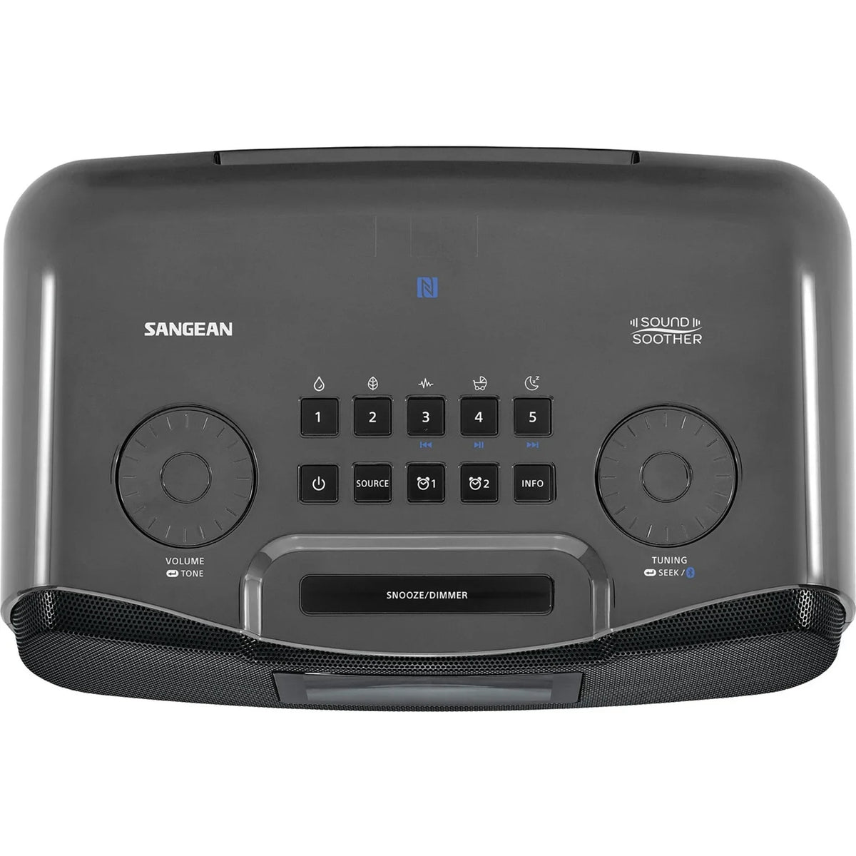 Clock Radio Sangean Display Am/Fm Lcd Atomic With Rcr22