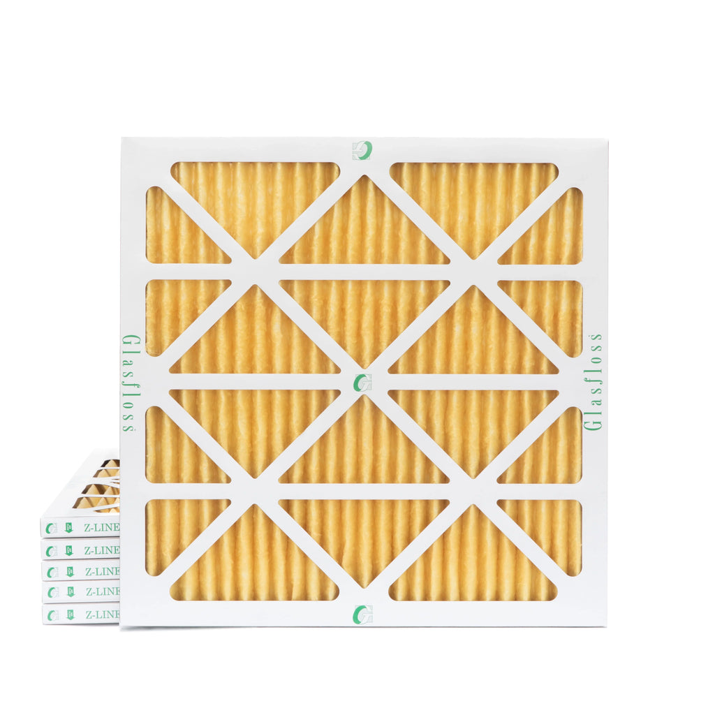6 11 7/8 Size: x 21-1/2 Filters Pack Pleated Glasfloss. by MERV x Air 21-1/2 22x22x1 of Actual