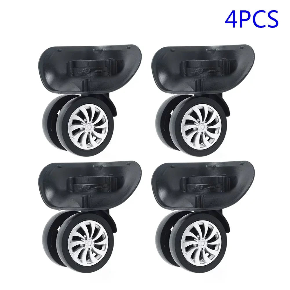 Set Universal Replacement Black Suitcase Wheels 4 Wheel Yuri Swivel Luggage