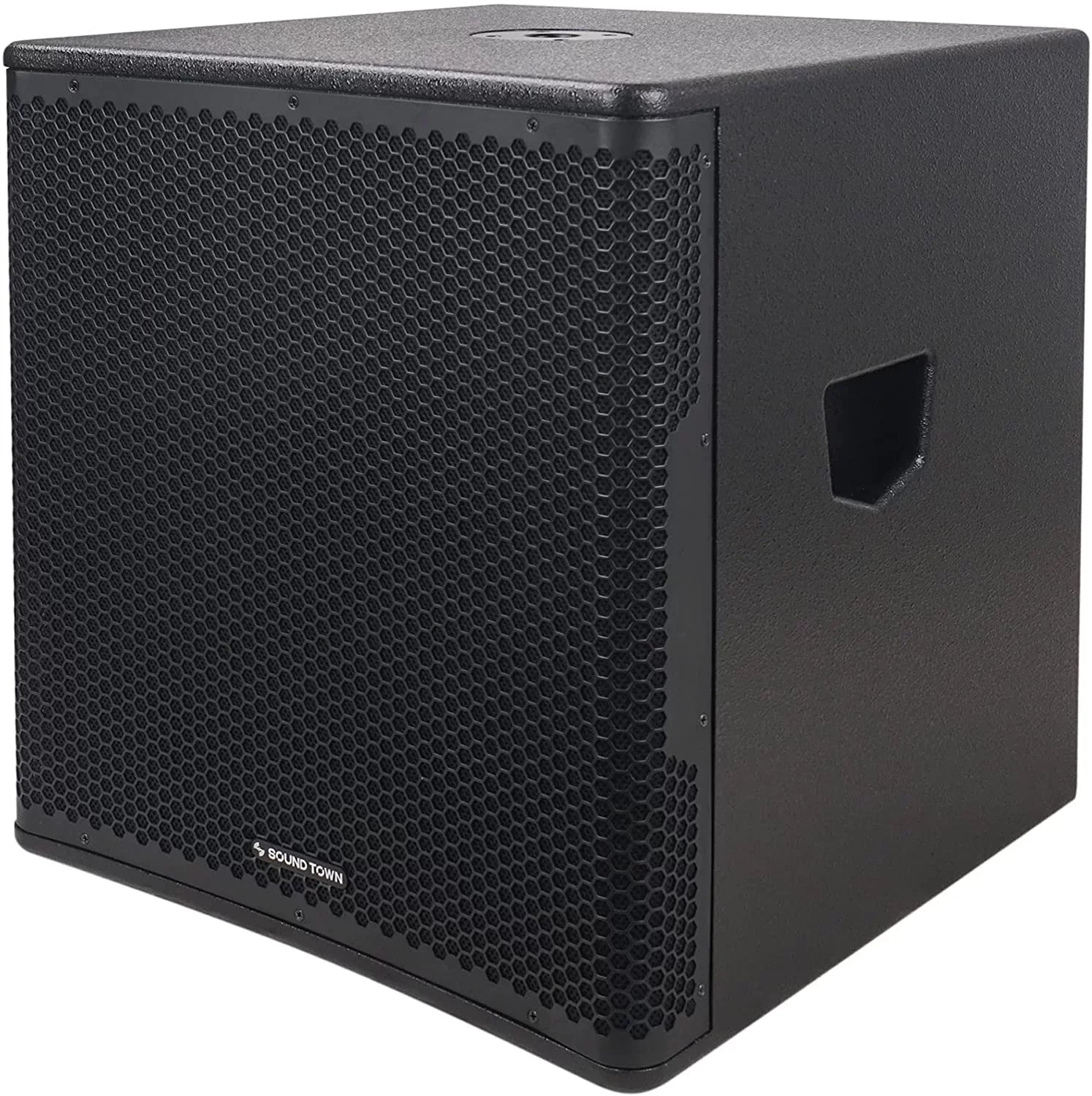 Series Class-D 4" Output 15" Selectable 100 Sound Town Modes, Birch Amplifier, Powered with and oz PA/DJ Subwoofer Plywood, LPF DSP Voice Coil, Black OBERON (OBERON-15SPW) Magnet, 1400W
