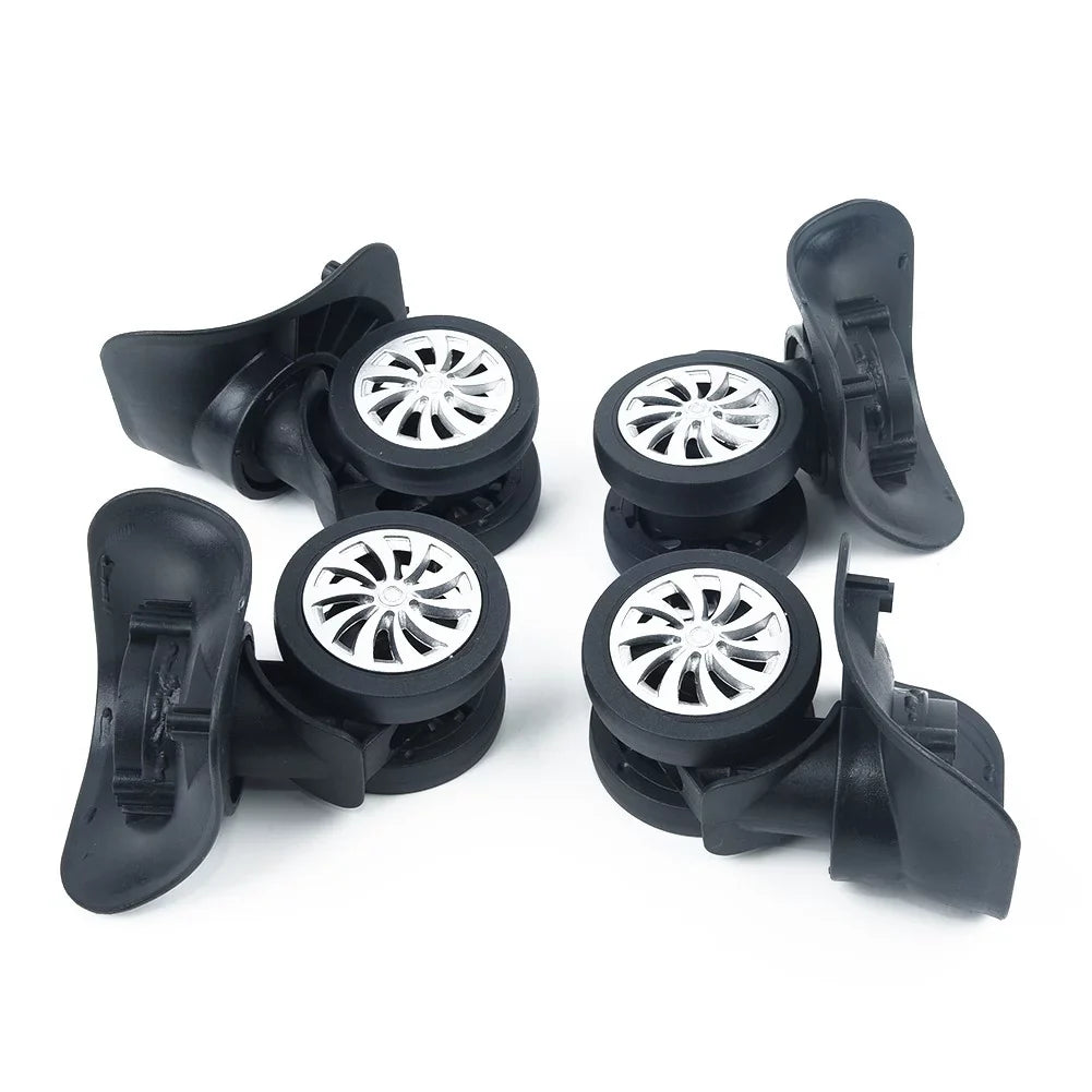Set Universal Replacement Black Suitcase Wheels 4 Wheel Yuri Swivel Luggage
