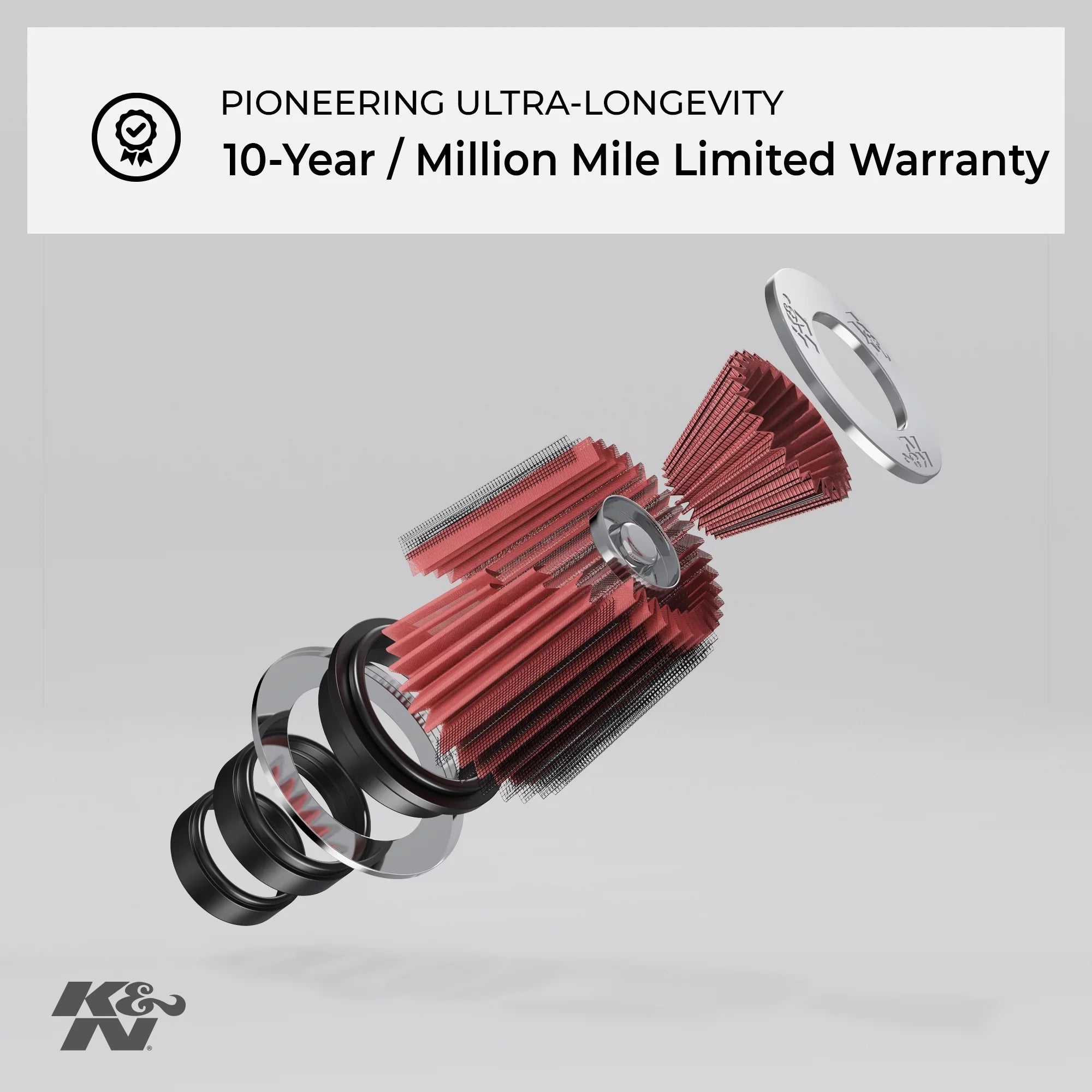 Heavy Performance, K&N Industrial Engine E-3692 Air Filter, Filter: Replacement Washable, High Duty: Premium,