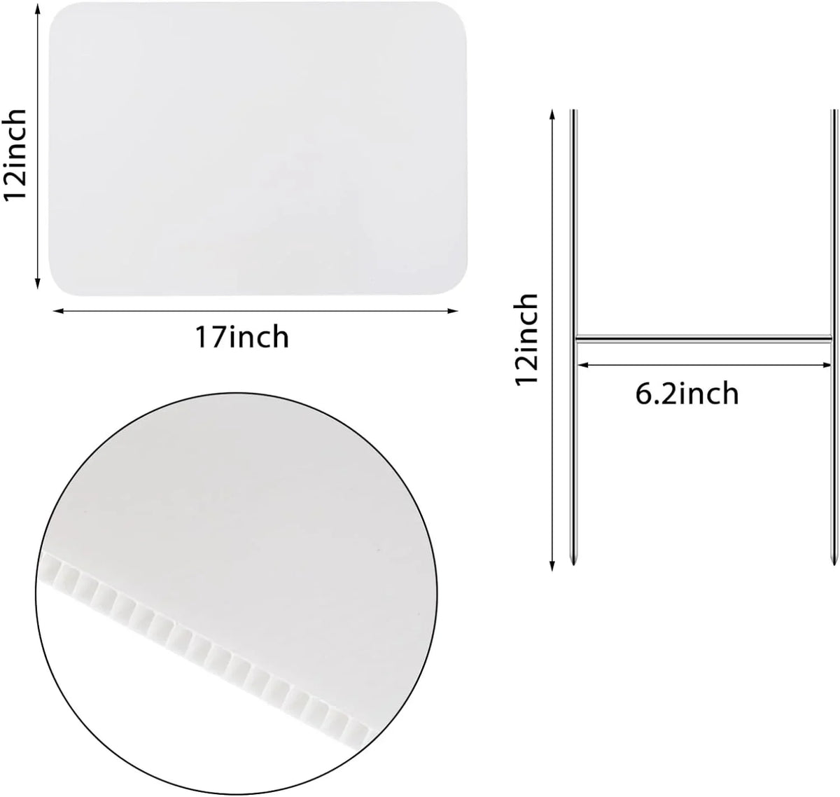 Pack Happy Guidepost, 4 Yard 12 Stakes, House Garage 17 Open Decorations, x Lawn Signs with Sign Garage White Birthday, Inches Garden Blank for Yard Thten Sale Signs Large Sale, Rent,Party