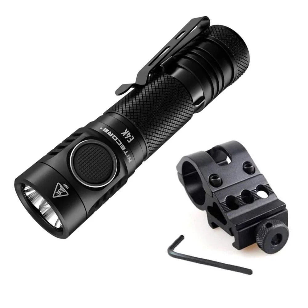 Rechargeable Combo: NITECORE 21700 -1x E4K w/Offset Battery Included Flashlight Li-ion NITECORE Mount
